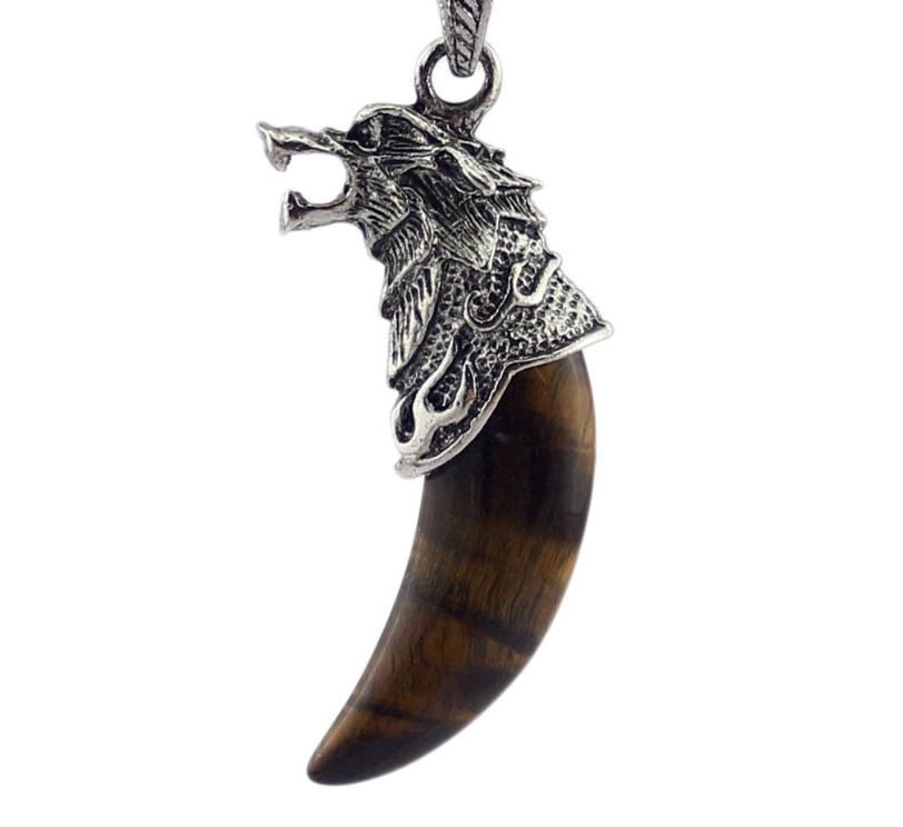 Lunar Wolf Crystal Pendant