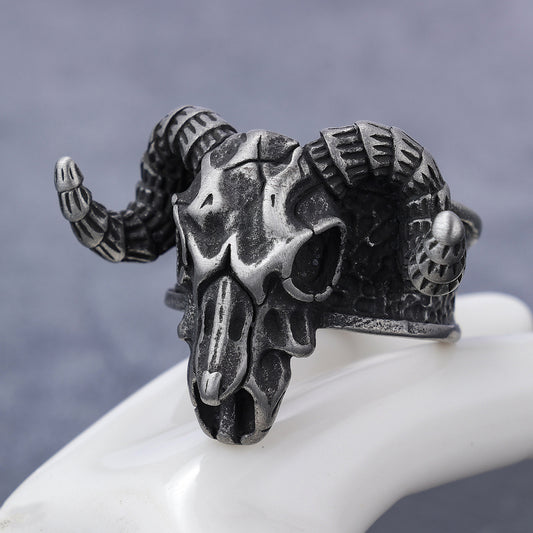 Anillo Calavera Gótico para Hombre - Estilo Punk Vintage