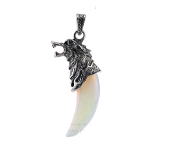 Lunar Wolf Crystal Pendant