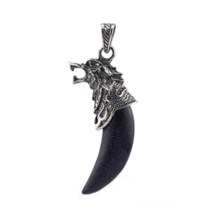 Lunar Wolf Crystal Pendant