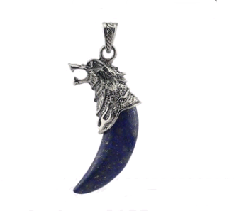 Lunar Wolf Crystal Pendant