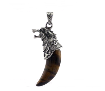 Lunar Wolf Crystal Pendant