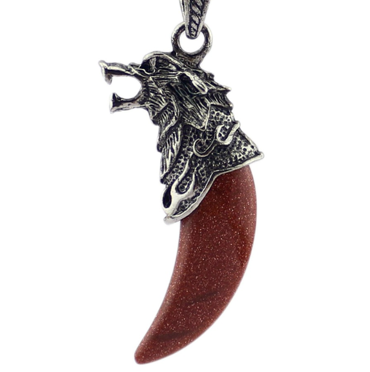 Lunar Wolf Crystal Pendant