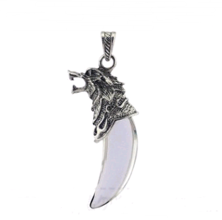 Lunar Wolf Crystal Pendant