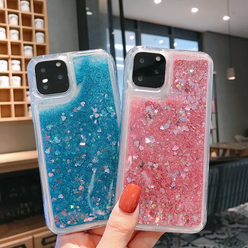 Funda Love Quicksand Glitter