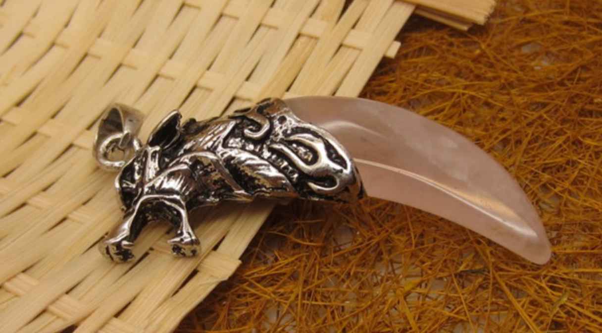 Lunar Wolf Crystal Pendant