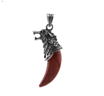 Lunar Wolf Crystal Pendant