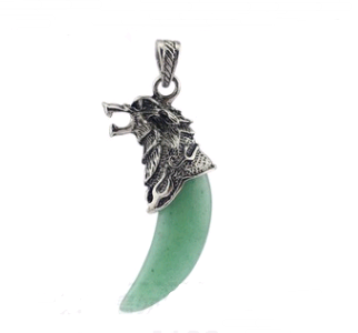 Lunar Wolf Crystal Pendant