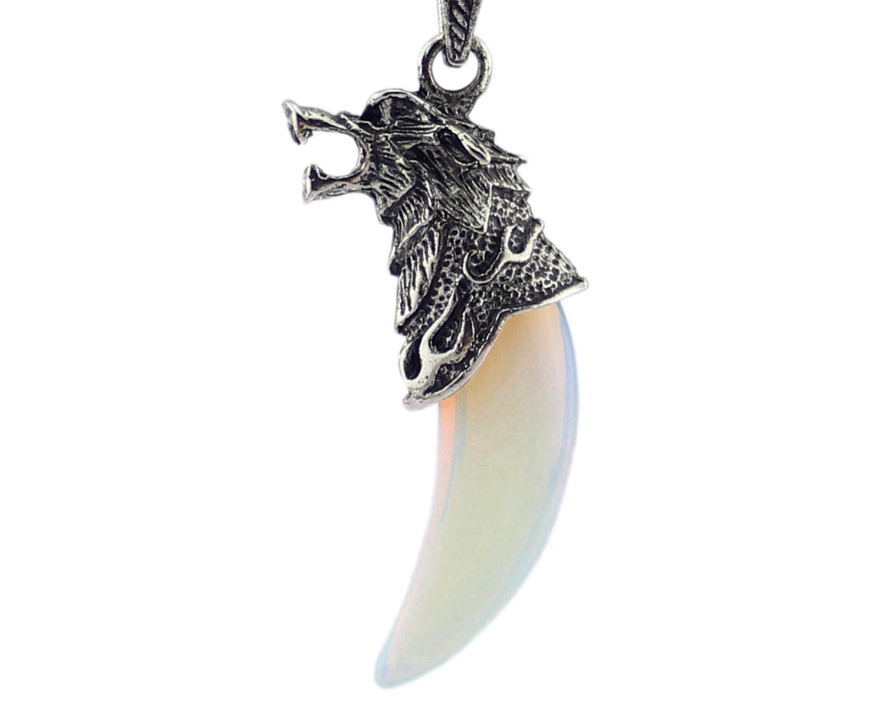 Lunar Wolf Crystal Pendant