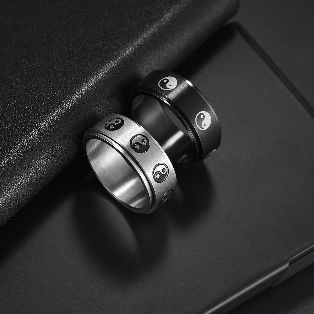 Stainless Swivel Calming Ring Unisex
