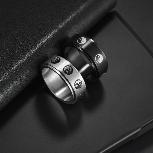Stainless Swivel Calming Ring Unisex